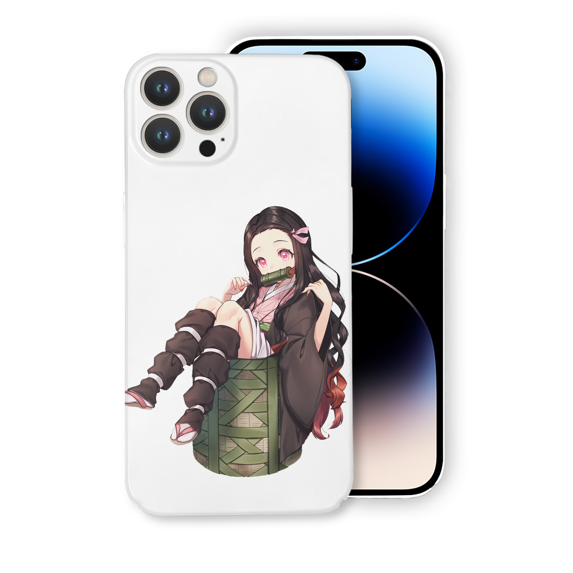 （画像用） 鬼滅の刃（きめつのやいば）竈門 禰󠄀豆子／かまど ねずこ Kamado Nezuko 【iPhone 14シリーズ対応】ハードケース